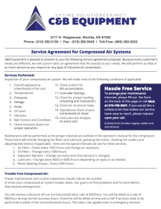 Service Agreement for Compressed Air Systems